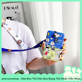 [Sẵn VN - Hỏa Tốc] Dây Đeo Thẻ Móc Bao Đựng Thẻ Nhân Viên Nhựa ABS Phong Cách Nhân Vật Hoạt Hình Snoopy Daylife
