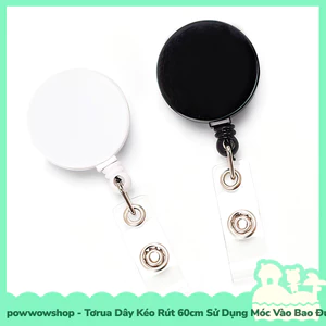 Tơrua Dây Kéo Rút 60cm Sử Dụng Móc Bao Đựng Thẻ Nhân Viên Phong Cách Black White Đơn Sắc Tinh Tế