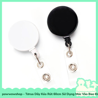 [Sẵn VN - Hỏa Tốc] Tơrua Dây Kéo Rút 60cm Sử Dụng Móc Bao Đựng Thẻ Nhân Viên Phong Cách Black White Đơn Sắc Tinh Tế