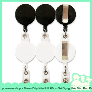 [Sẵn VN - Hỏa Tốc] Tơrua Dây Kéo Rút 60cm Sử Dụng Móc Bao Đựng Thẻ Nhân Viên Phong Cách Black White Đơn Sắc Tinh Tế