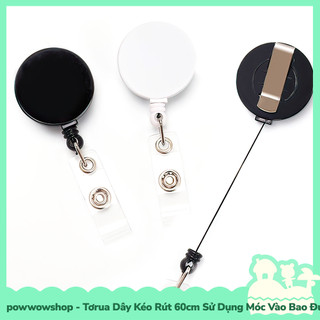 [Sẵn VN - Hỏa Tốc] Tơrua Dây Kéo Rút 60cm Sử Dụng Móc Bao Đựng Thẻ Nhân Viên Phong Cách Black White Đơn Sắc Tinh Tế