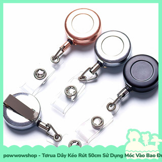 [Sẵn VN - Hỏa Tốc] Tơrua Kim Loại Dây Kéo Rút 15cm Sử Dụng Móc Bao Đựng Thẻ Nhân Viên Phong Cách Nhã Nhặn Tinh Tế
