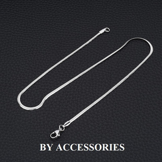 Dây chuyền nam nữ unisex titan kiểu mì dẹp xương rắn bản nhỏ 2mm 2.5mm thời trang không gỉ C28 có nhiều size