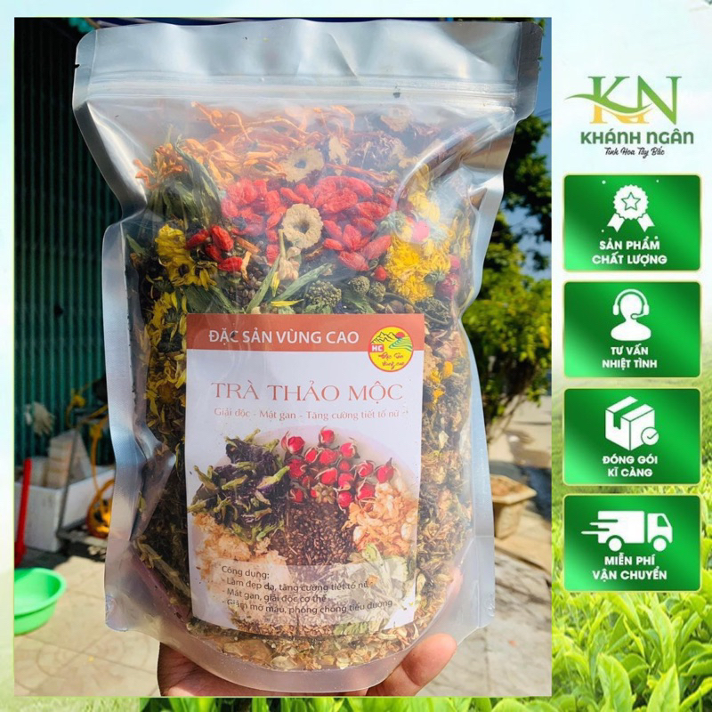 Trà thảo mộc Tây Bắc Mát gan ngủ ngon giảm căng thẳng mệt mỏi nguyên liệu hữu cơ trà thảo dược đẹp da lành tính