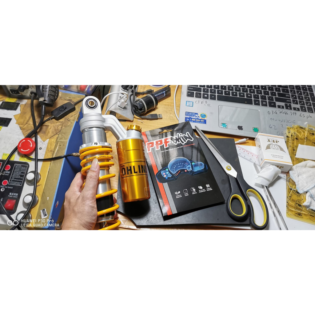 PPF dán phuộc OHLINS xe, excirter, sonic.. PPF dán bảo vệ mặt đồng hồ xe, nhập khẩu