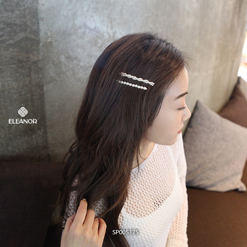 Set kẹp tóc nữ Eleanor Accessories đính ngọc trai nhân tạo kẹp tóc mái phụ kiện tóc 5175
