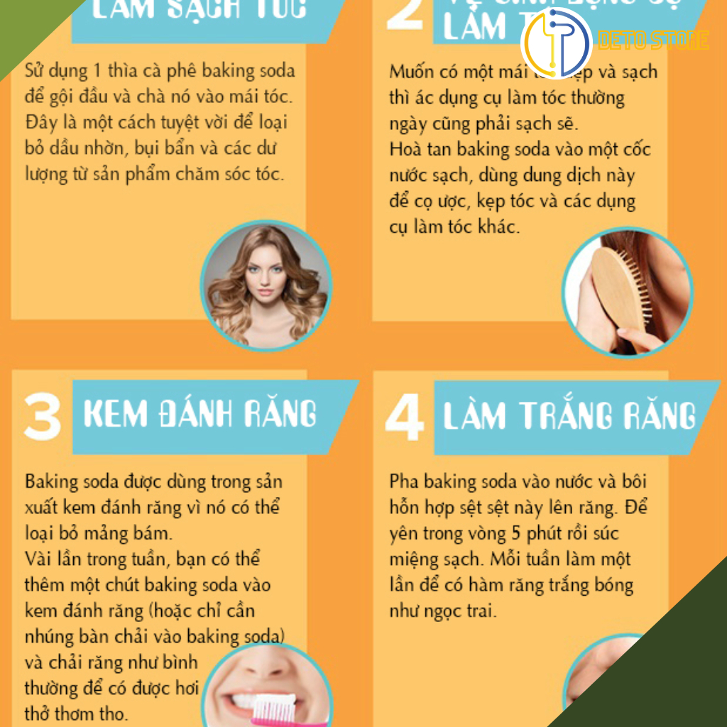 Bột Baking Soda  Arm & Hammer Trắng Răng Khử Mùi Thanh Lọc Làm Sạch 454g
