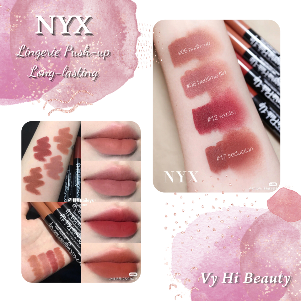 Rouge à Lèvres NYX Lingerie Push-up Teinte 19 Dusk To Dawn - Effet Mat, Longue Tenue, Neuf