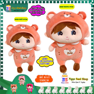 GẤU BÔNG EM BÉ BABY ĐỘI NÓN MÈO SIÊU DỄ THƯƠNG RẤT MỀM MỊN GIAO NHANH - NGẪU NHIÊN MÀU