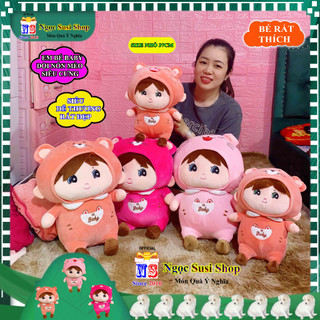 GẤU BÔNG EM BÉ BABY ĐỘI NÓN MÈO SIÊU DỄ THƯƠNG RẤT MỀM MỊN GIAO NHANH - NGẪU NHIÊN MÀU