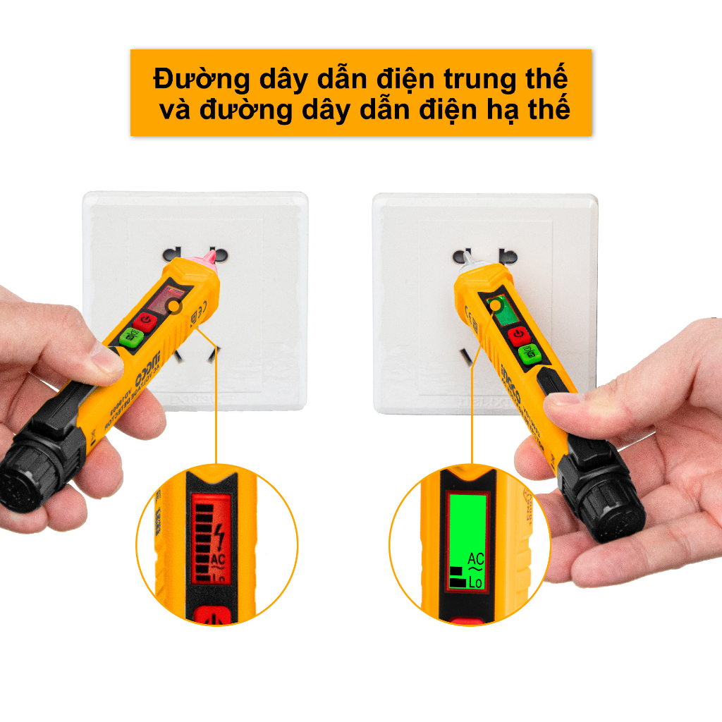 Ảnh Bút thử điện kỹ thuật số đa năng INGCO VD10003 | VD100026 đầu dò điện áp cảm ứng không tiếp xúc dòng điện dò âm tường 4