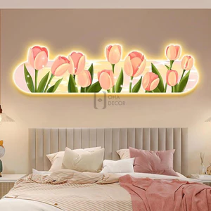 Tranh 3D LED Vườn Hoa Trang Trí Phòng Khách Quán Tiệm Shop Xưởng Giá Rẻ