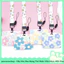 Dây Móc Bao Đựng Thẻ Nhân Viên Ngang Nhựa ABS Phong Cách Hình Hoa Flower Cổ Điển Và Hiện Đại