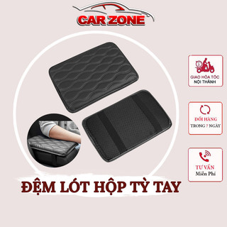 Đệm Lót Hộp Tỳ Tay Xe Hơi Bằng Da PU Màu Đen