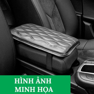 Đệm Lót Hộp Tỳ Tay Xe Hơi Bằng Da PU Màu Đen