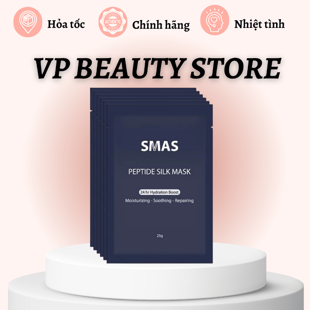 10 MIẾNG Mặt nạ dưỡng và phục hồi da SMAS Peptide Silk Mask Nhật Bản ...