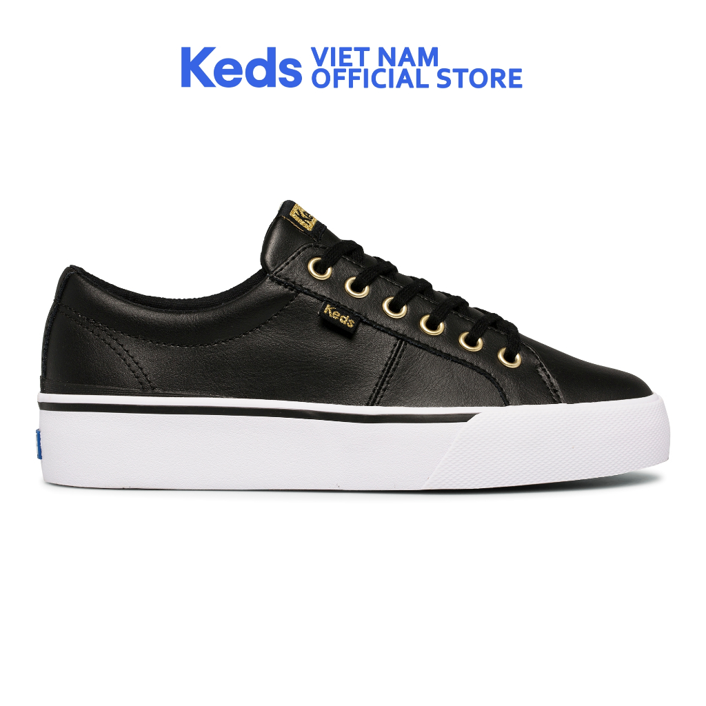 Giày Thể Thao Keds Nữ- Jump Kick Dou Leather Black- KD064961