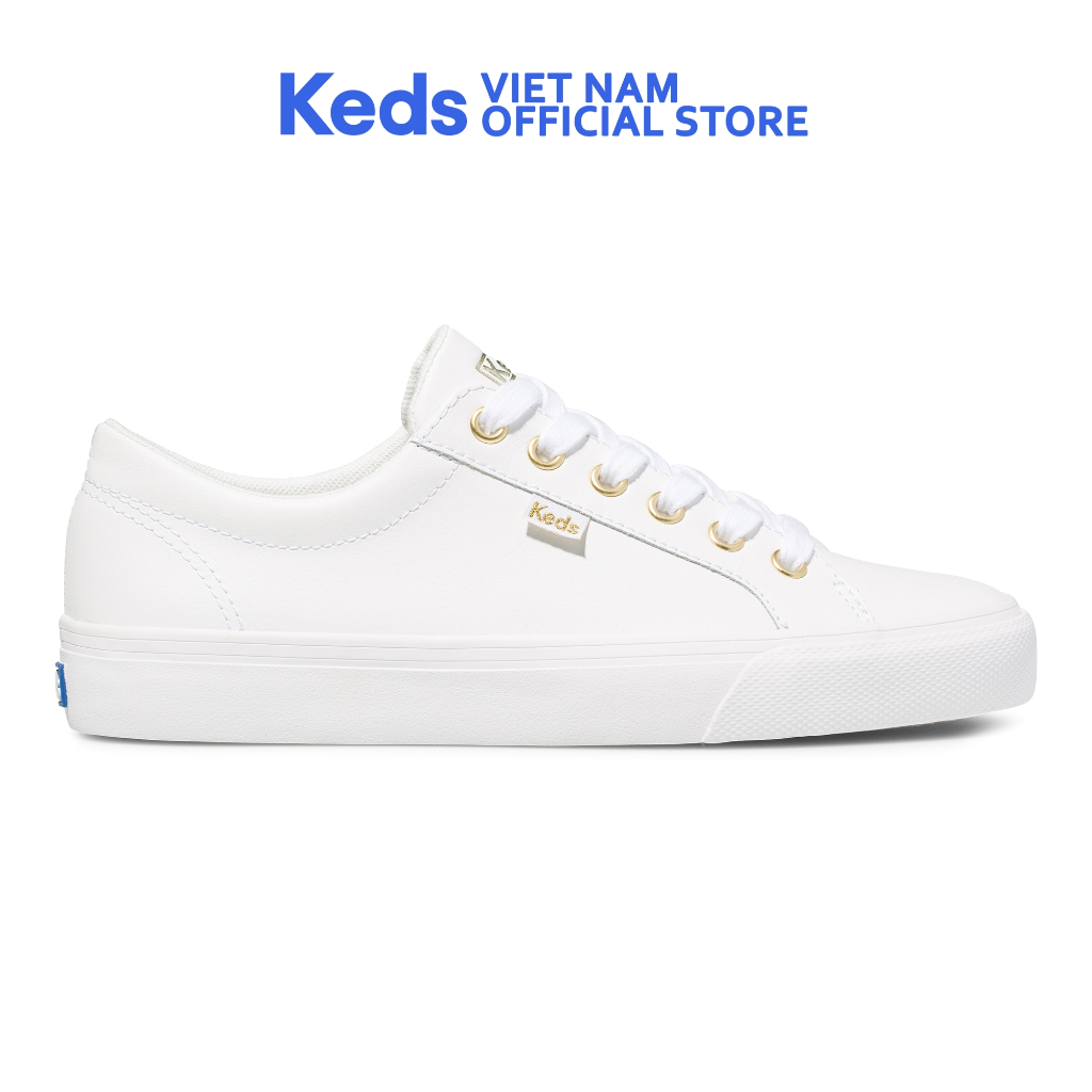 Giày Thể Thao Keds Nữ- Jump Kick Leather White- KD063681