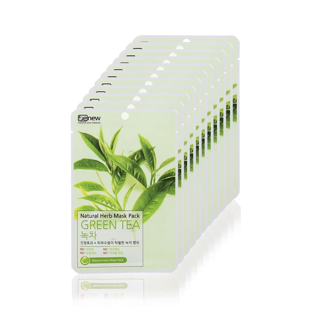 [Mã ICBFRI15 giảm 10% đơn 0đ] Mặt nạ dưỡng da Trà xanh ngừa mụn Benew Green Tea Natural Herb Mask Pack 22ml