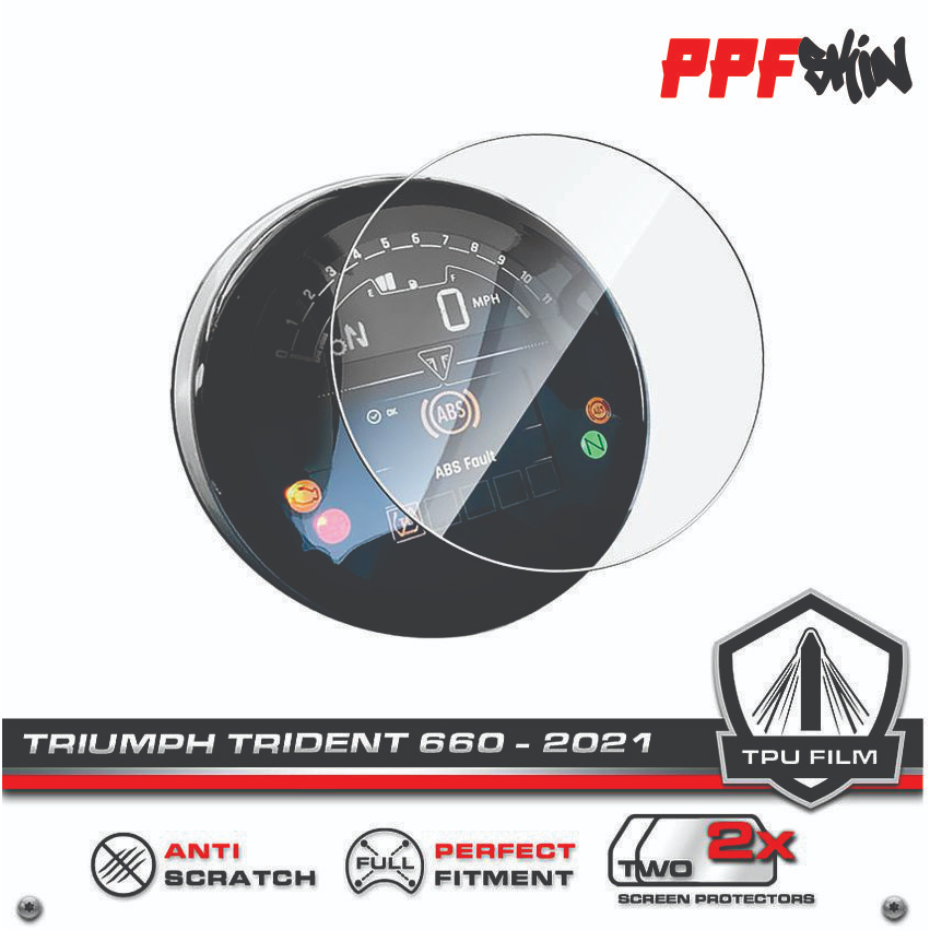 PPF Trium Trident 660 (2021) ... UPPF dán bảo vệ mặt đồng hồ xe