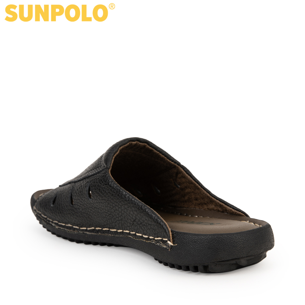 Ảnh Dép Quai Ngang Nam Da Bò SUNPOLO DQN025 3