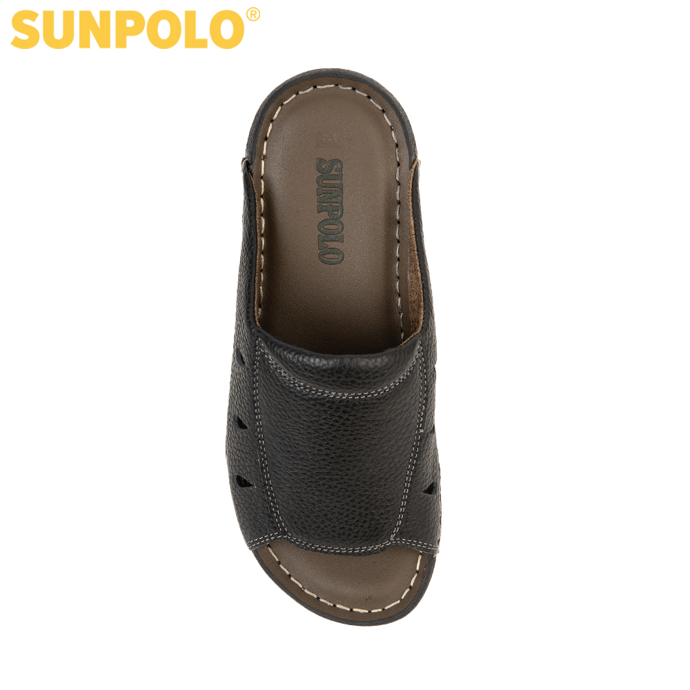 Ảnh Dép Quai Ngang Nam Da Bò SUNPOLO DQN025 4