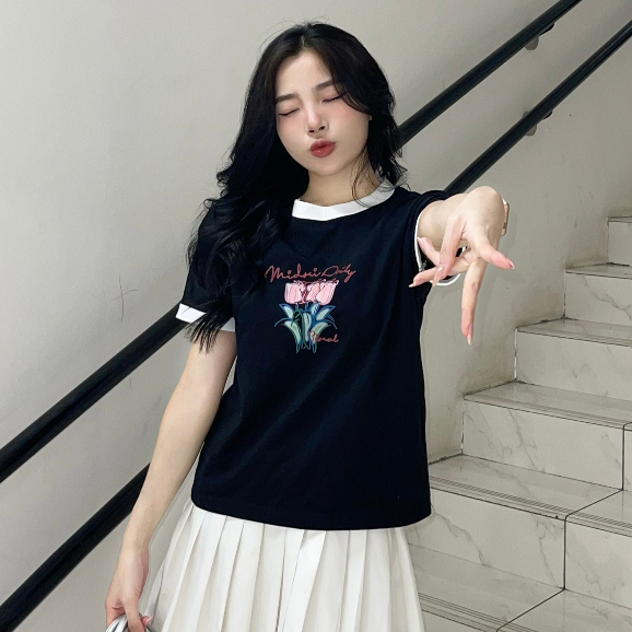 Áo thun Baby Tee Mini Cat unisex phông Nam Nữ Local Brand Chính Hãng Logo Midori M Studio