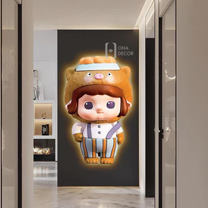 Tranh Cắt 3D LED Hoạt Hình Dễ Thương Trang Trí Trang Trí Phòng Bé Quán Tiệm Shop Hiện Đại Xưởng Giá Rẻ