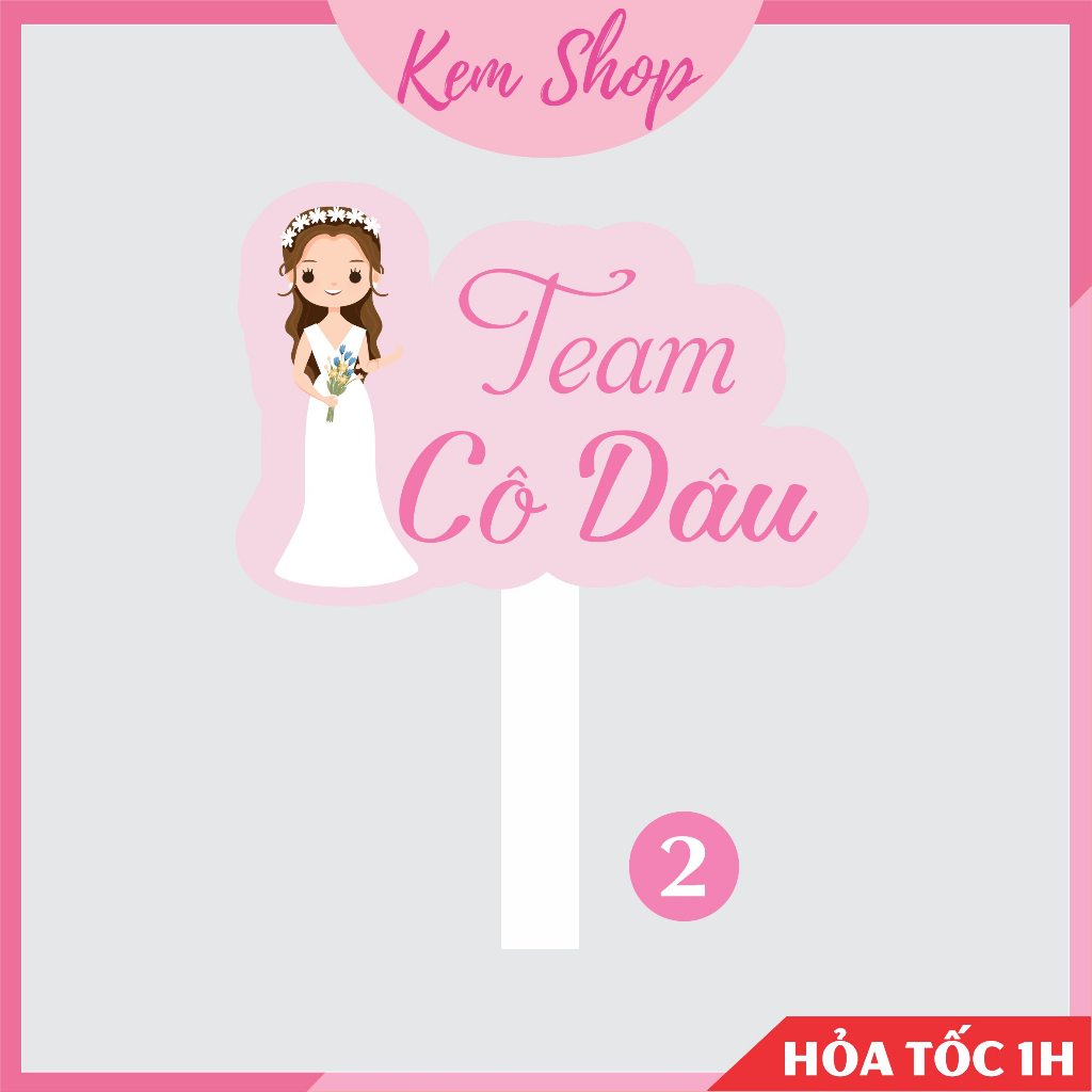 Hashtag đám cưới, hasgtag cầm tay chụp ảnh cưới mẫu mới hiện đại trẻ trung - Kem Shop K347