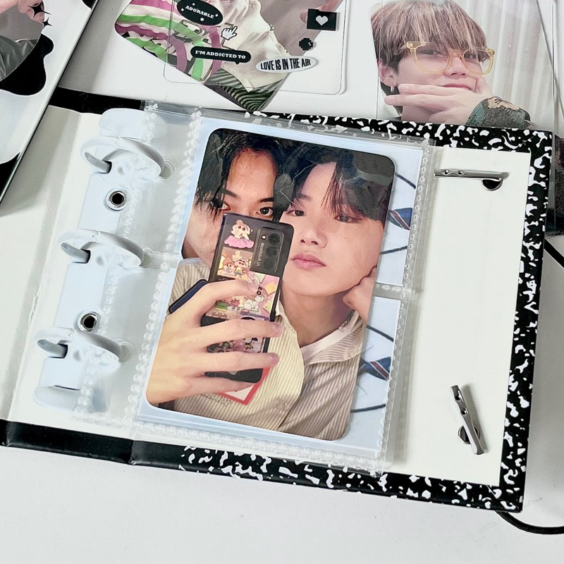 MINI BINDER EUPHORIA KÈM 25 SHEET 💗SỔ ALBUM MINI BINDER 3 CÒNG ĐỰNG ẢNH