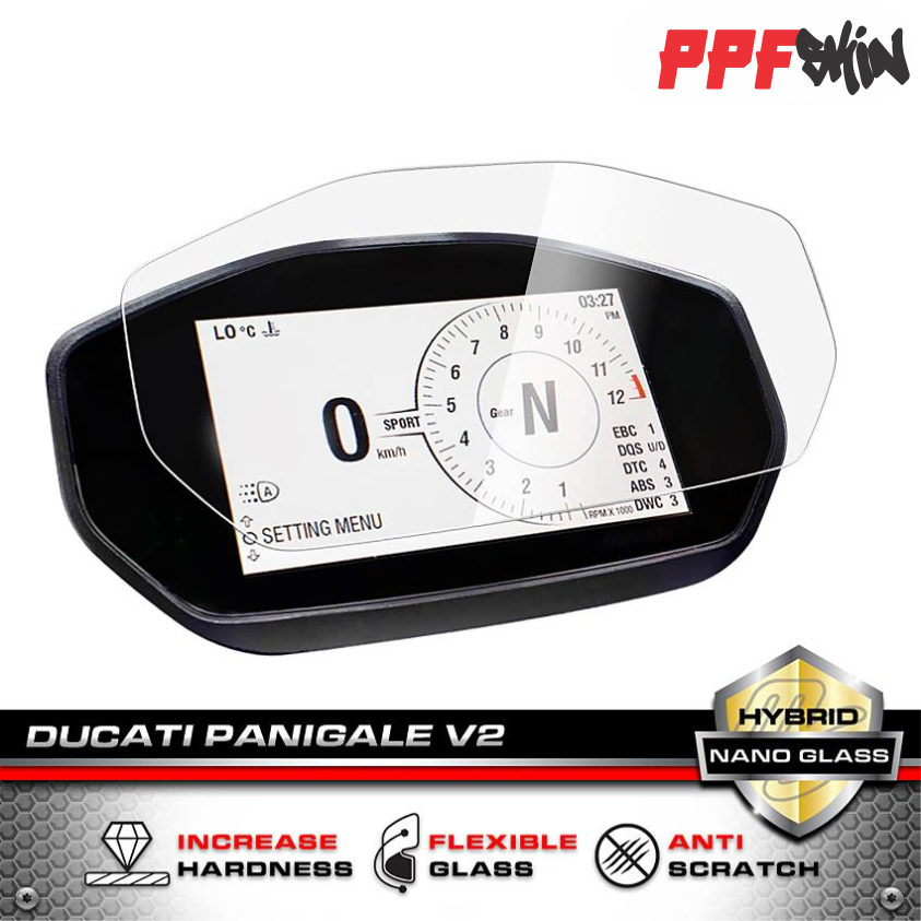 PPF Ducati hyper 950, monster 821  ...  UPPF dán bảo vệ mặt đồng hồ xe