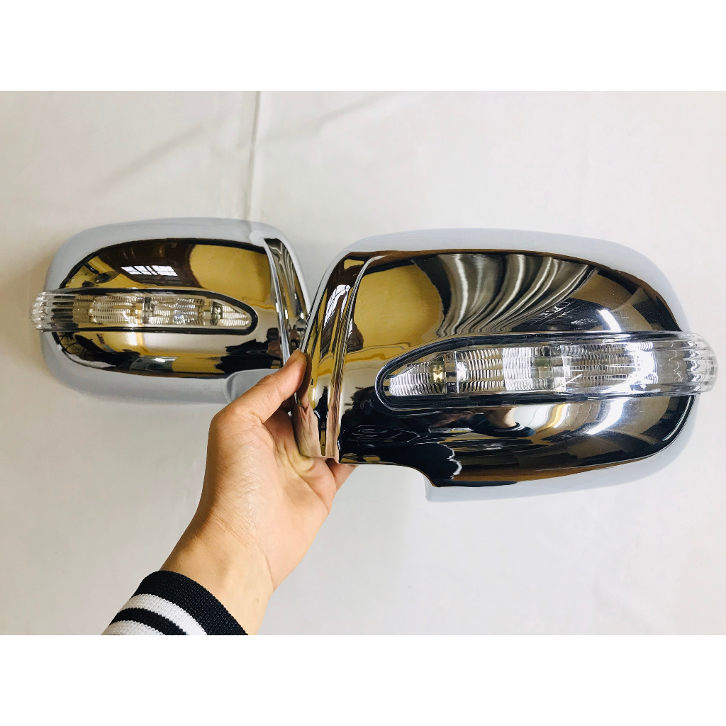 Ốp gương chiếu hậu Xe Toyota Innova/Fortuner 2006-2015 các loại (Khuyết đèn, Có đèn Lead, Không đèn), Mạ Crom, 1 cặp.