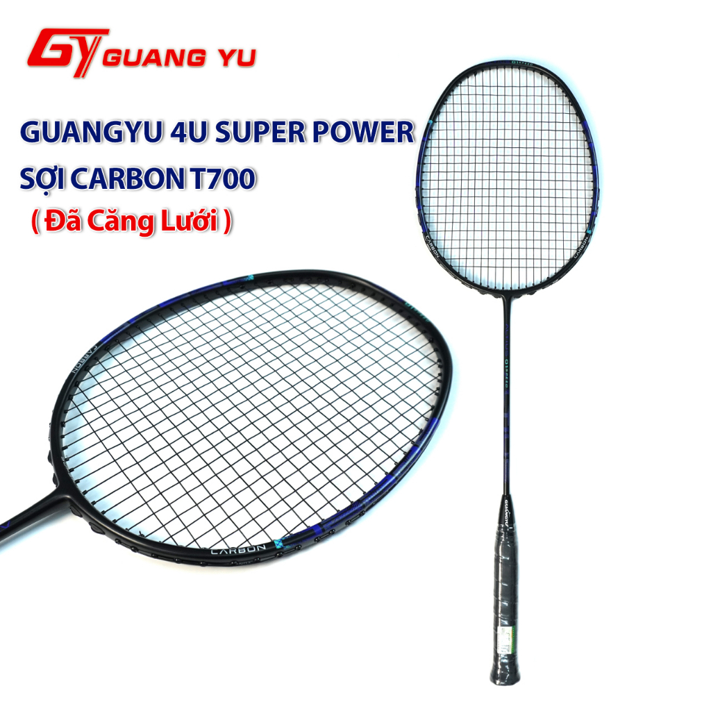 Vợt Cầu Lông GuangYu 4U - A1 Super Power Tấn Công Mạnh Mẽ, Thân Full Carbon, Căng Sẵn 9.5kg