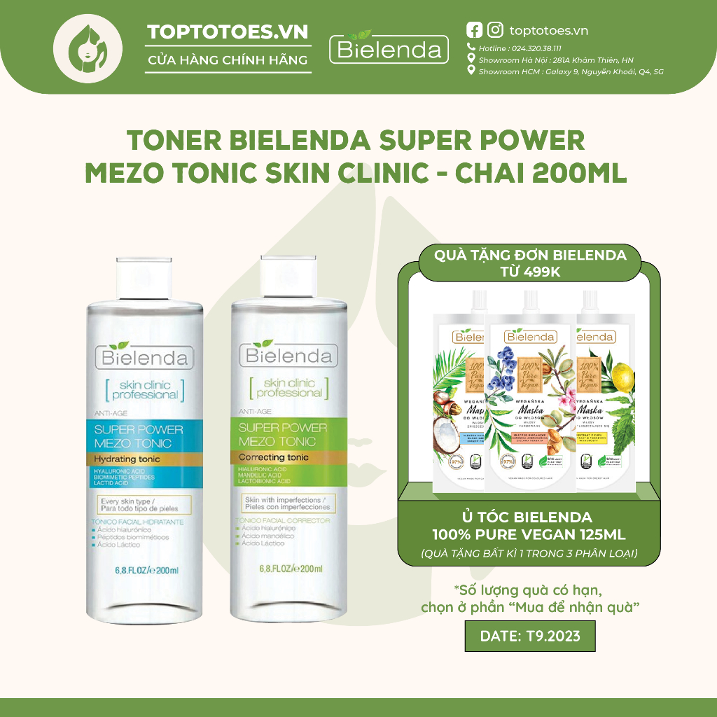 Toner Bielenda Super Power Mezo Tonic Skin Clinic Correcting làm căng ...