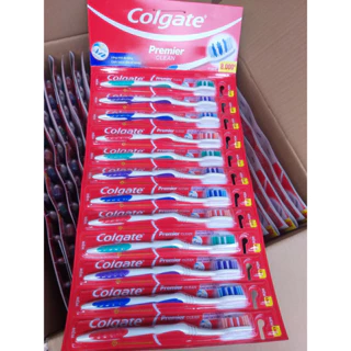 Vỉ 12 cây bàn chải đánh răng Colgate Premier Clean mẫu mới