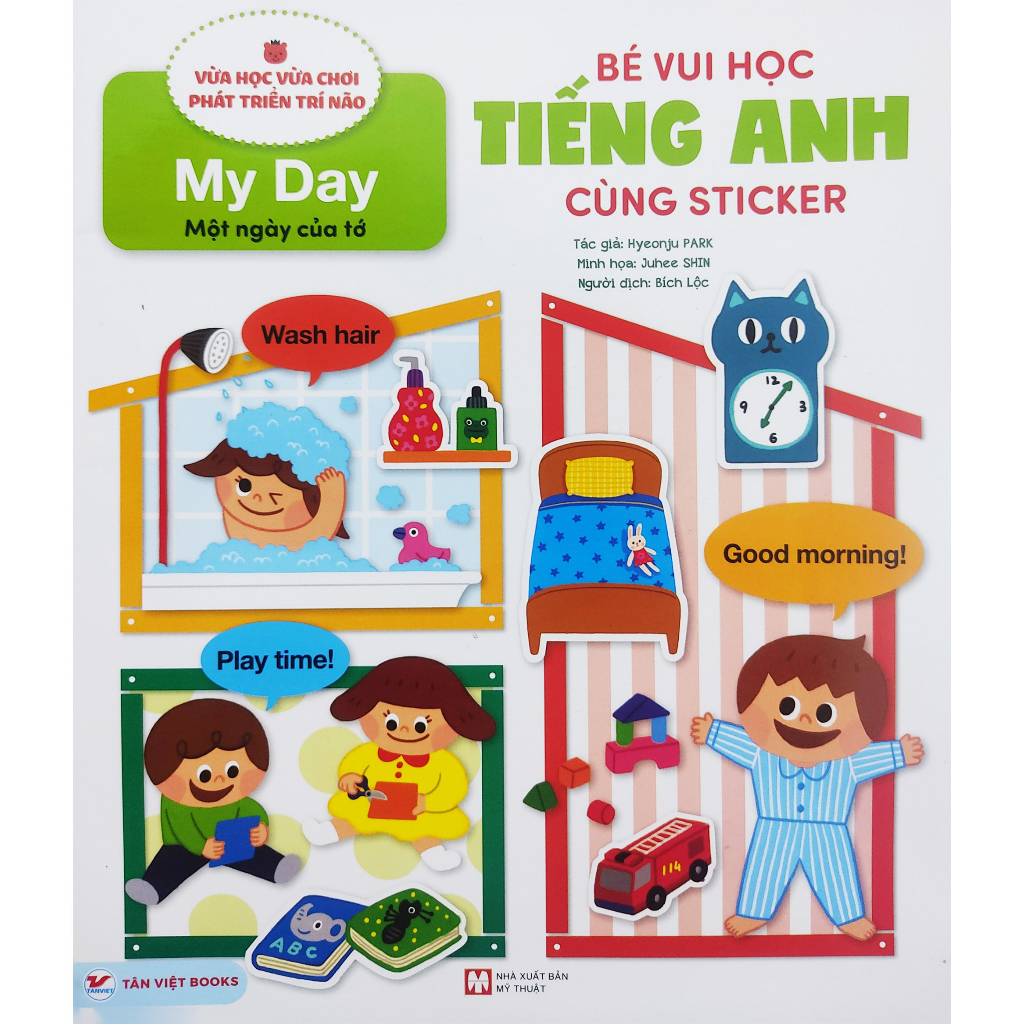 Sách - Bé vui học tiếng Anh cùng sticker - Một ngày của tớ My Day