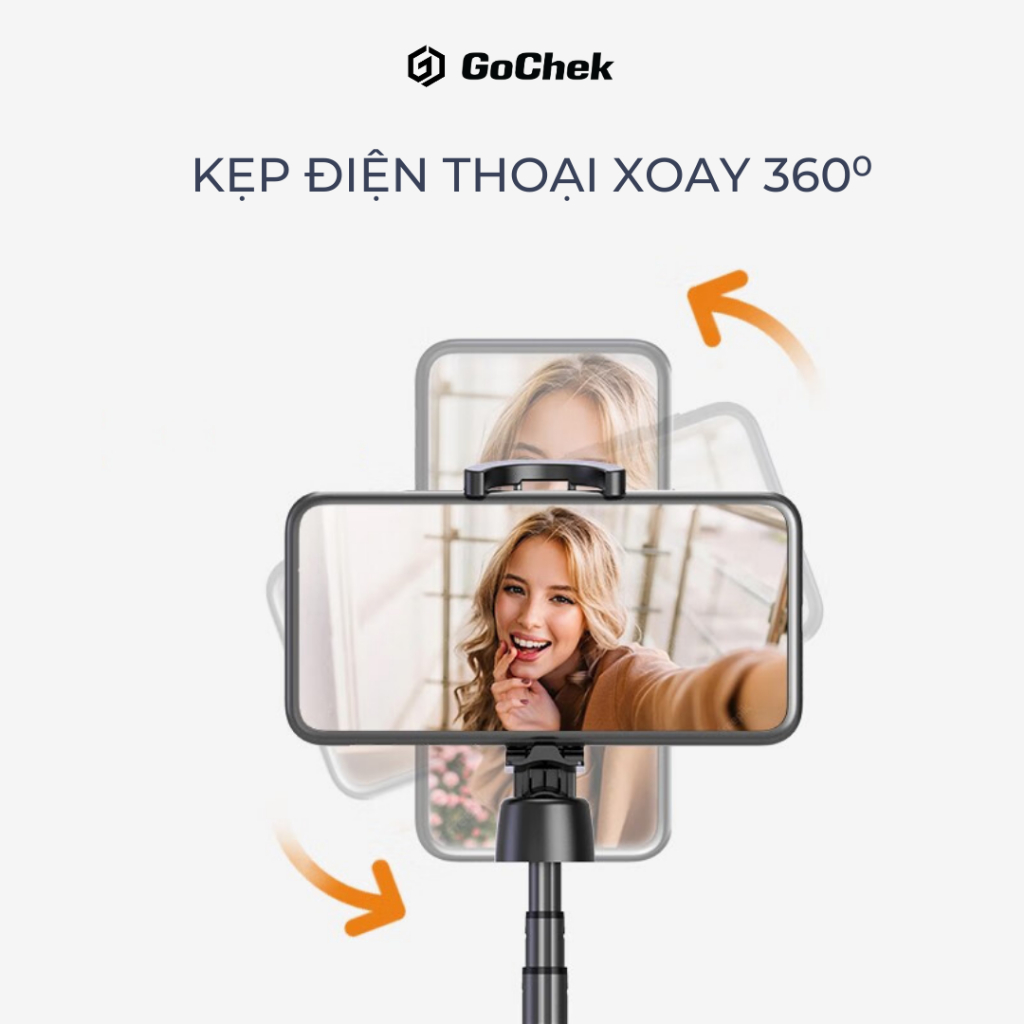 Gậy Chụp Ảnh Tripod GoChek SS100 – Bluetooth, Đa Năng, Kéo Dài 2m2