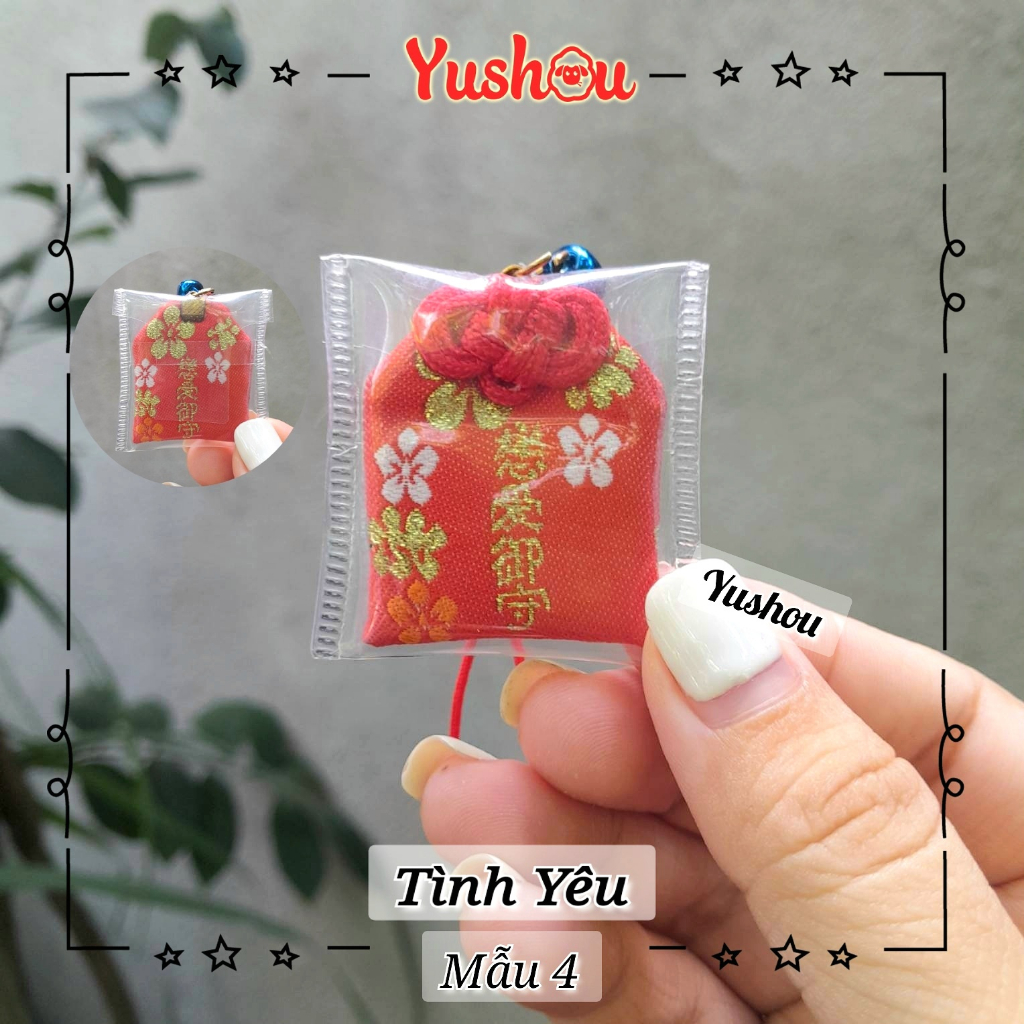 Túi Phước Yushou Tình Yêu Mẫu 4 - Kiểu Omamori Nhật, Có sẵn, Quà tặng ý nghĩa.