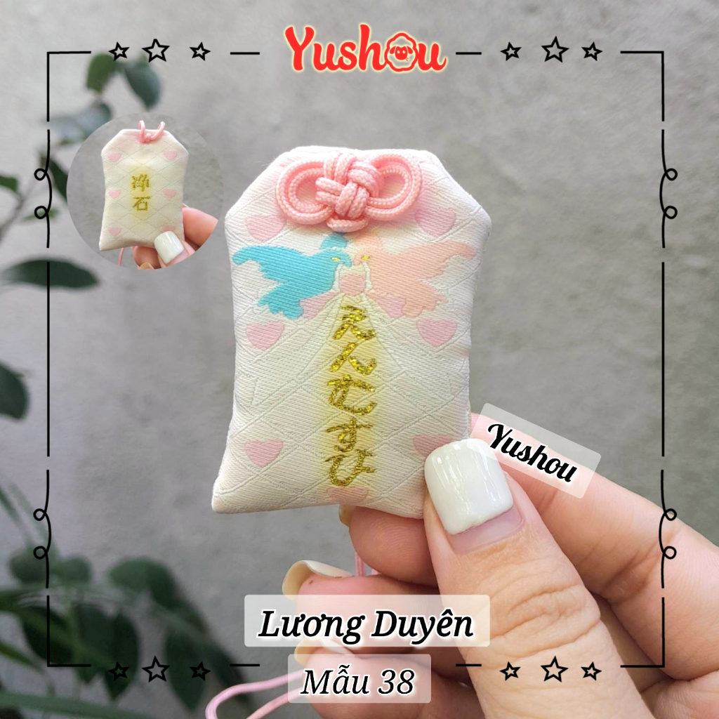 Túi Phước Yushou Tình Yêu Mẫu 38 - Kiểu Omamori Nhật, Có sẵn, Quà tặng ý nghĩa.