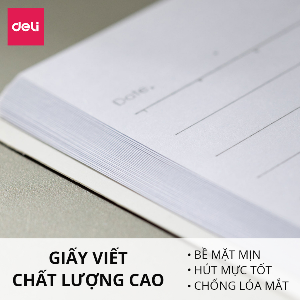 Sổ Vở Học Sinh A5 B5 Kẻ Ngang Deli - Vở Khâu Gáy 120/80 Trang, 70gsm Giấy Chống Lóa Hình Cute Sổ Tay Ghi Chú Học Sinh