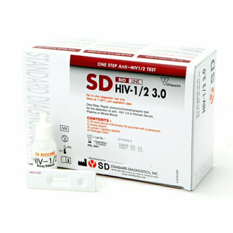 Bộ test xét nghiệm nhanh HIV tại nhà SD BIOLINE HIV1/2 chính hãng (mua 5 tặng 1) Shopee