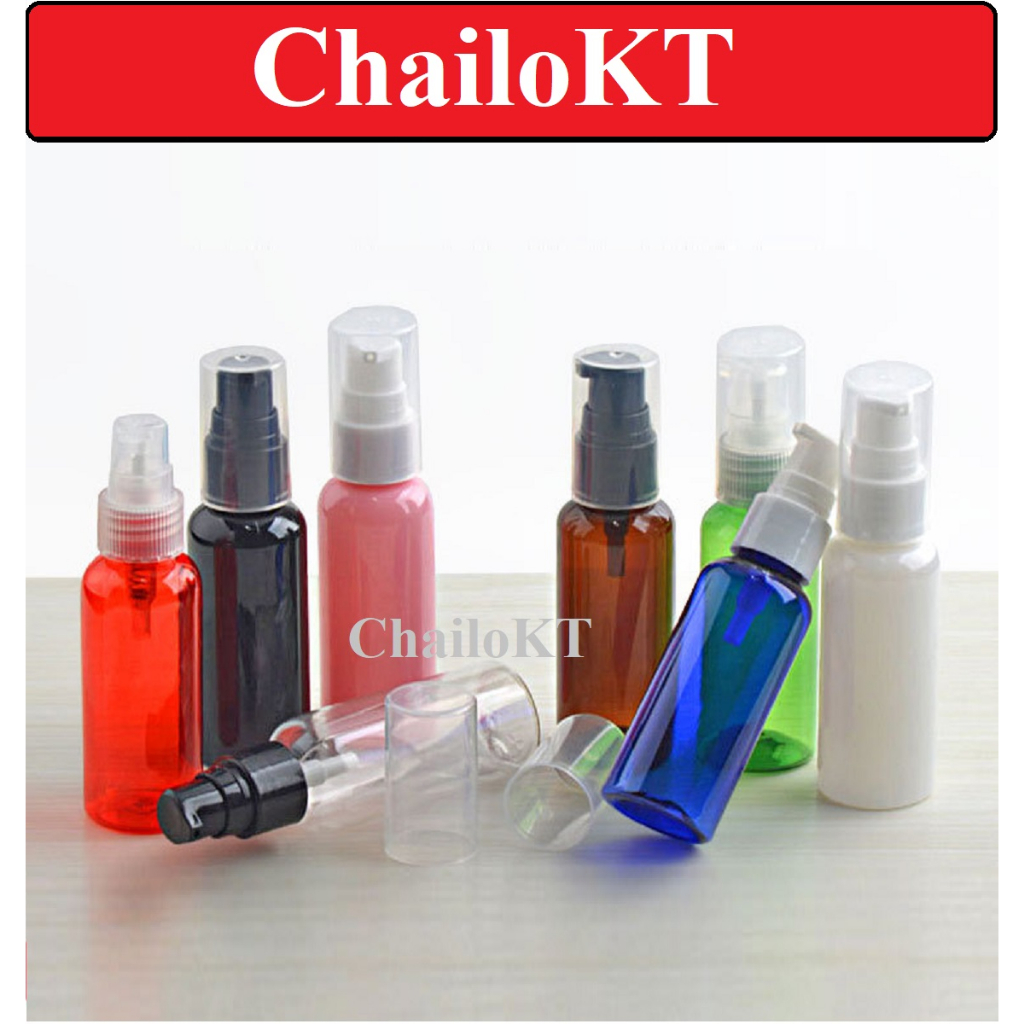 Chai nhựa chiết 50ml (SET 10SP), chai chiết du lịch, chai lọ rỗng ...
