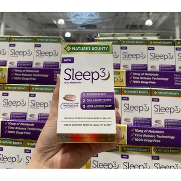 VIÊN NATURE'S BOUNTY SLEEP 3 10MG MELATONIN 3 TÁC ĐỘNG