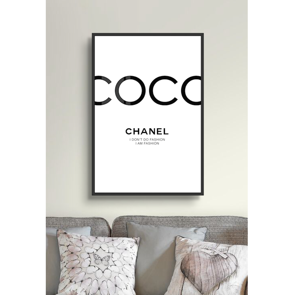 Tranh Logo Các Hãng Thời Trang, Tranh Gỗ Tráng Gương Có Khung Decor Shop Thời Trang