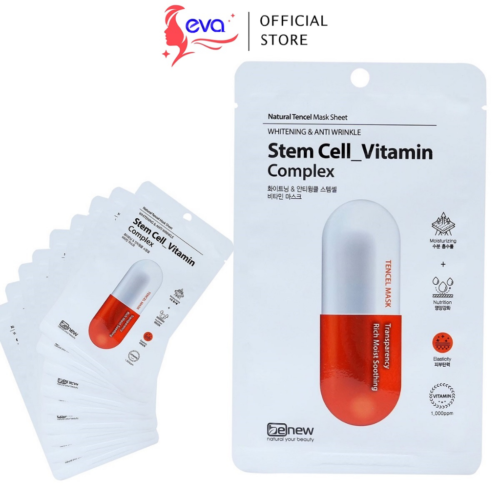 [Mã ICBFRI15 giảm 10% đơn 0đ] Mặt nạ tế bào gốc Benew Stem Cell Vitamin Complex dưỡng trắng da chống lão hoá 26g