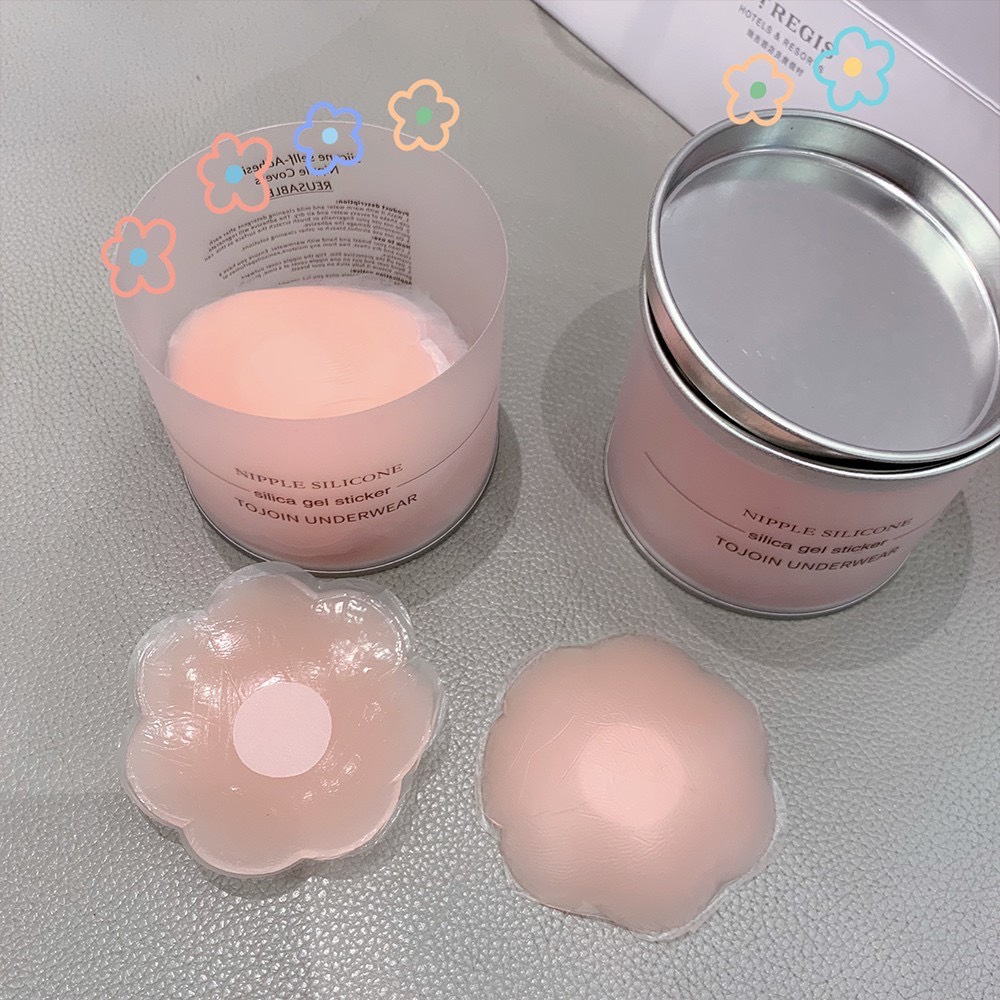 Miếng Dán Ngực Silicon Siêu Mỏng Hộp 5 cặp sử dụng nhiều lần 0123