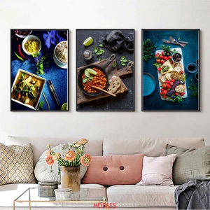 Bộ 3 Tranh Treo Tường Tráng Gương Họa Tiết Đồ Ăn Phong Cách Châu Âu Cho Nhà Hàng, Tiệm Cafe Xưởng Giá Rẻ