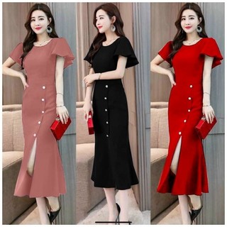 Đầm body đuôi cá tay cánh tiên sang trọng hàng cao cấp-HD TẶNG KÈM HOA TAI THỜI TRANG