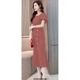 Đầm body đuôi cá tay cánh tiên sang trọng hàng cao cấp-HD TẶNG KÈM HOA TAI THỜI TRANG
