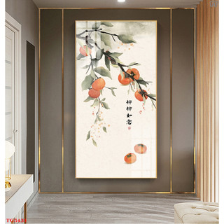 Tranh Tráng Gương Hoa Mai Tết Đào Hồng Treo Phòng Khách/ Phòng Ngủ/ làm Quà Tặng Ông Bà Năm Mới Decor Nhà Cửa